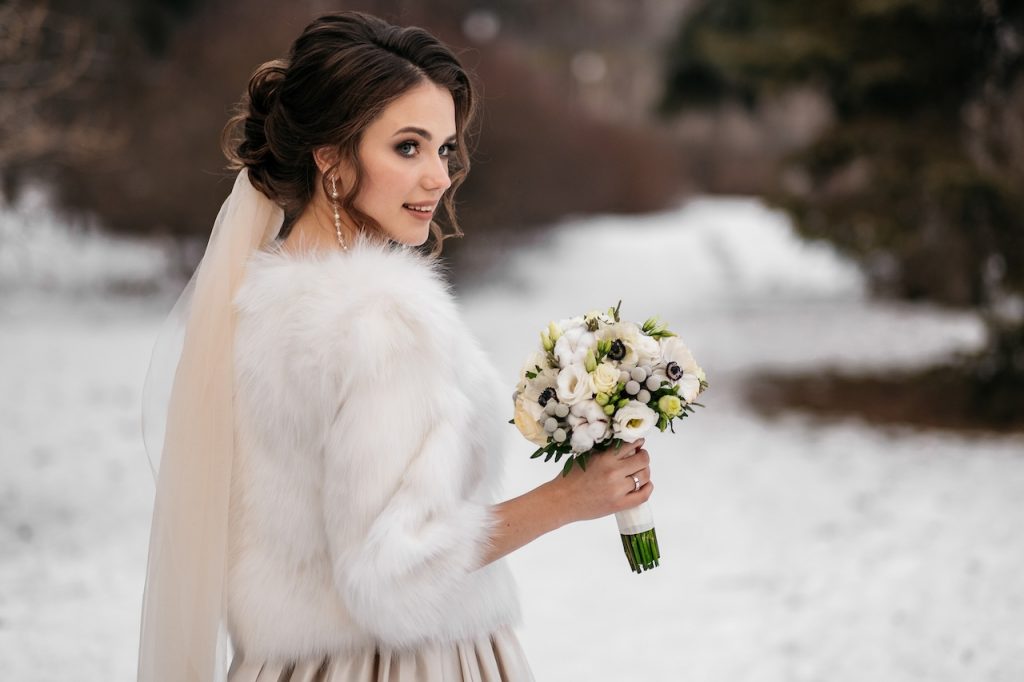 winterbruiloft bruid